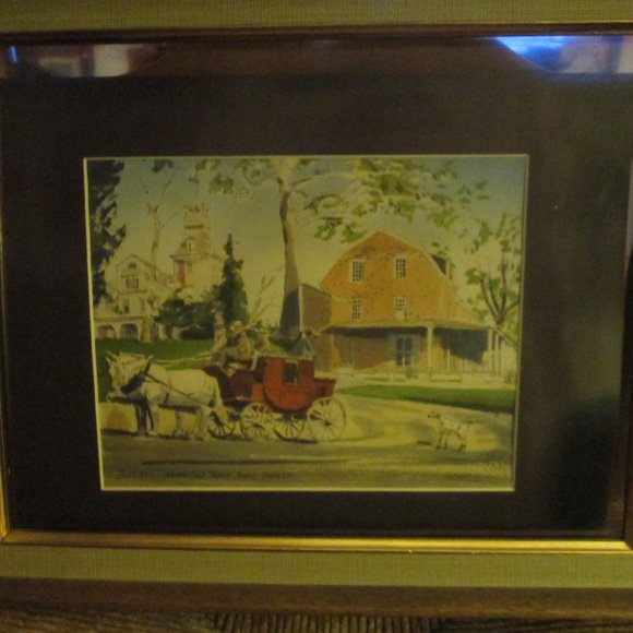 1973 WATER COLOR PRINT OF BASTO NJ